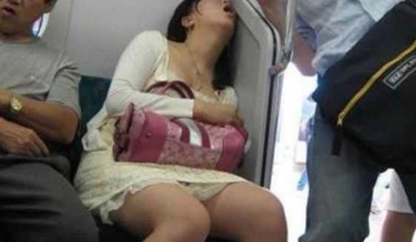 Totally wasted on the subway