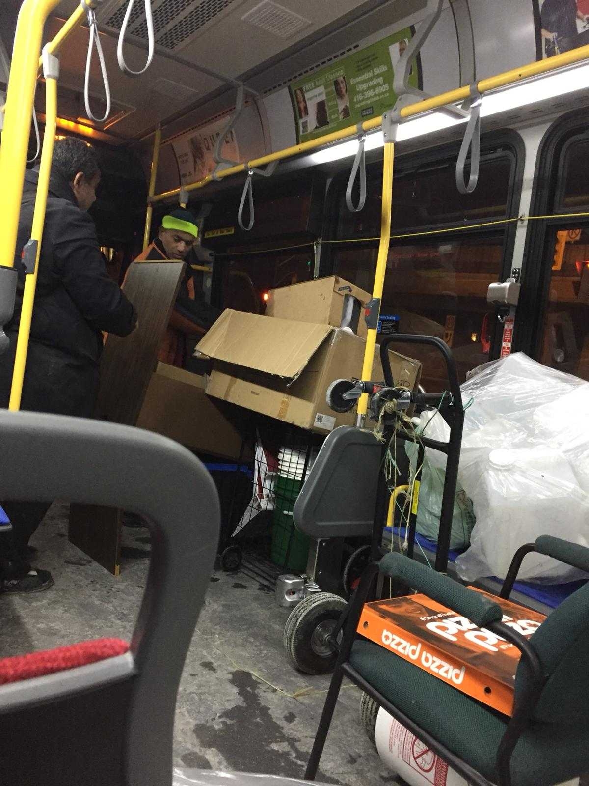 TTC bus as a moving truck?