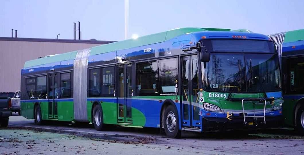 Vancouver's TransLink articulated bus